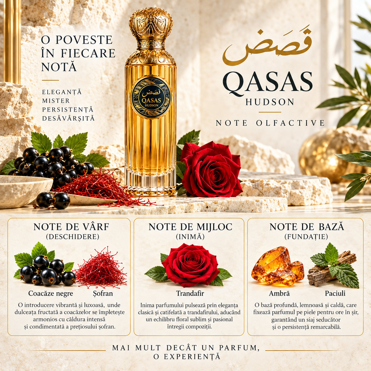 Eau de Parfum Unisex, Qasas Hudson, 100 ml